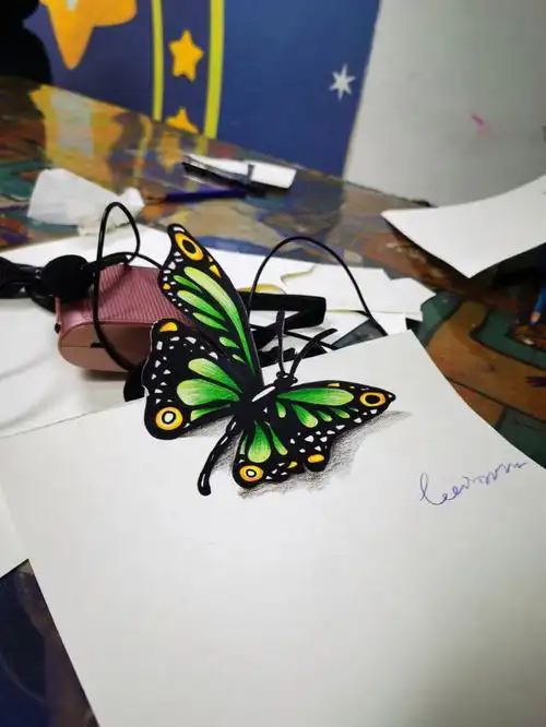 创意美术 速写 绘画 画画 蝴蝶 三d立体素描