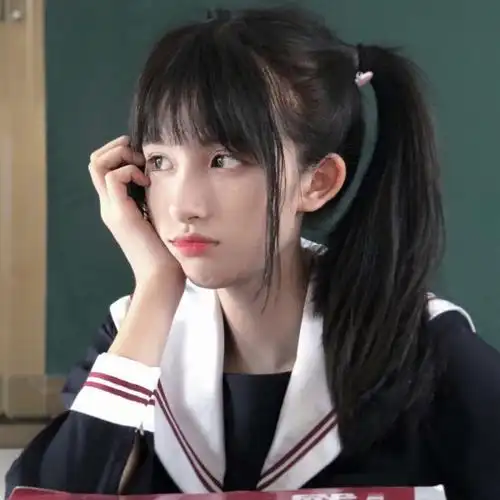 念七优质精致双马尾女生闺蜜头像